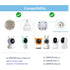 Derebir 6T/ 2S/ 5S, P2Q/ B2, 1T, BM101-M, 1/4 Adjustable Baby Monitor Wall Mount Compatible with BOIFUN Baby ARENTI