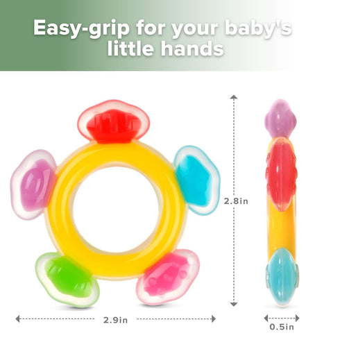 Haakaa Silicone Ferris Wheel Teether, Freezer Teething Toy for Babies 3-6 Months, BPA Free, 1 Pack