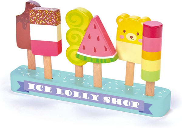 Tender Leaf Toys - Ice Lolly Shop - 13 Pieces Pretend Food