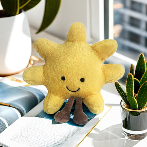 New Moon Sunshine Plush Toy, Cute Smile Fun Filled Animal Pillow, Soft Plush Toy for Children's Birthday