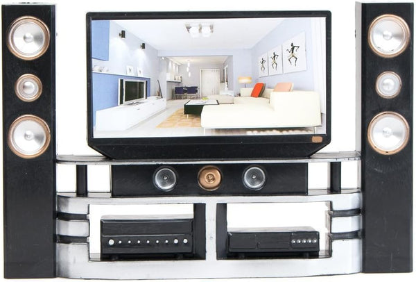 E-TING Miniature Dollhouse Furniture Accessories Playset for 11.5-12 inches Dolls (Hi-Fi TV