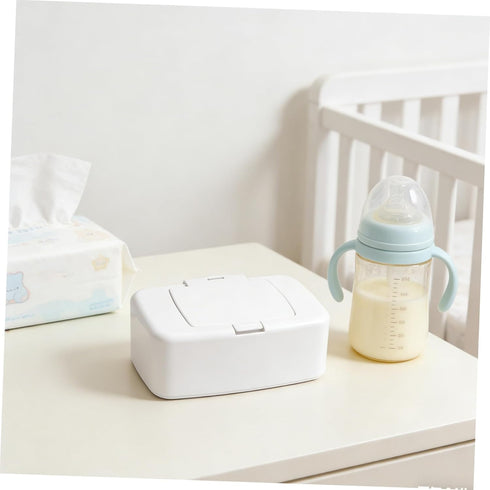 Ipetboom 6.69X4.13X2.36In Baby Wipes Dispenser Refillable Wet Tissue Holder with Nonslip Base and Dust Cover Portable
