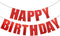 Happy Birthday Banner for Birthday Party Decorations, Red