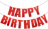 Happy Birthday Banner for Birthday Party Decorations, Red