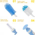Multifunctional Baby Bottle Brush Cleaner Set - Silicone and Nylon Brush with Suction Cup