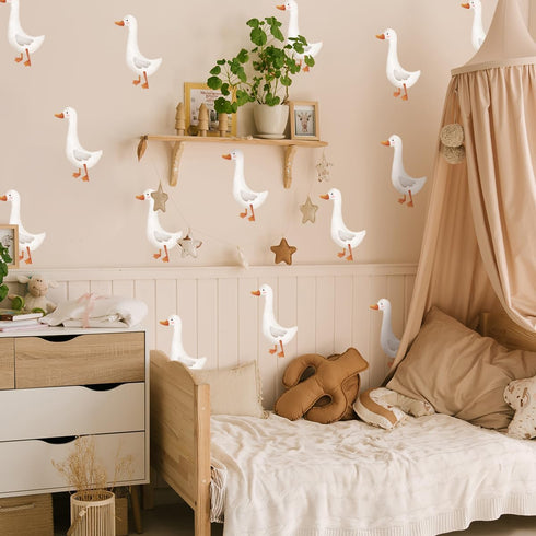 Goose Wall Decal, Geese Wall StickersPeel and Stick Removable Vinyl Underwater Duck Wall Sticker, Wall Decor Mural
