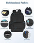 Backpack, 2 Backpack Mancro Diaper Bag Multifunctional Dad Diaper Bag with Side Insulated Pockets, Travel Water