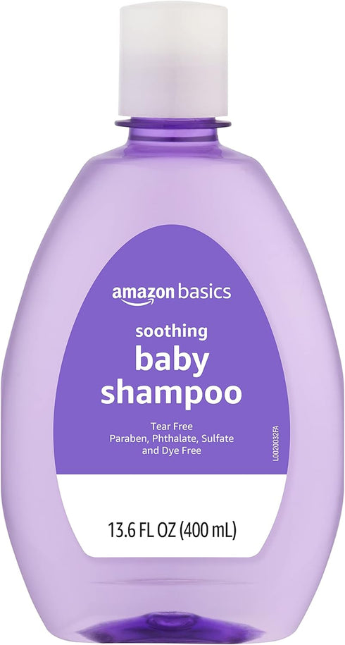 Amazon Basics Baby Shampoo, Tear-Free, Lavender & Chamomile Scented, Sulfate-Free, Paraben-Free, Pediatrician-Tested,