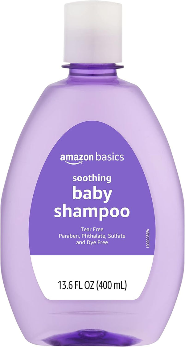 Amazon Basics Baby Shampoo, Tear-Free, Lavender & Chamomile Scented, Sulfate-Free, Paraben-Free, Pediatrician-Tested,