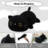 Finebee Boys(23.6" 3.1Lbs) Weighted Black Cat Stuffed Animals, Cute Weighted Black Cat Plush, Soft Stuffed Weighted