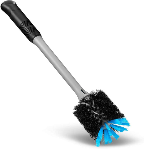 2-in-1 1 Pack MOSOLAN Bottle Brush with Straw Brush, Long Handle Water Bottle Scrubbing Brush, Built for Cleaning Sport