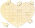 Blank Heart Shape Puzzle with 40 Pieces, Wooden Jigsaw Puzzle for Crafts & DIY, Custom Puzzle 11.2 x 8.4 Inches