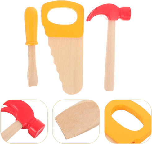 1 Set of Wooden Simulation Hammer Toy, Educational Tool Toys for School Play Games & Birthday Party Decoration Supplies