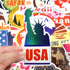 QTL Waterproof Vinyl Luggage Stickers for Easy Identification, 100Pcs Travel Stickers for Adults Kids