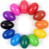 Canscci 12 Pack Easter Egg Crayons,12 Colors Easter Egg-Shaped Crayons for Kids Girls
