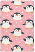 Caikeny Fitted Crib Sheet for Boys Girls Cute Pink Penguins Baby Crib Sheets