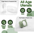 17 Set, 6+ Baby Led Weaning Supplies, Piece BPA-Free Silicone Feeding Eating Essentials Baby Utensils with Suction