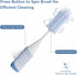 Swishine Set, Baby Bottle Brush Innovative Efficient Press-to-Spin Brush Cleaner - Includes Silicone Bottle Brush