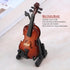 World Smalles Violin,Four Seasons Tiny Violin for Complainers,Miniature Model With Stand Case,Dollhouse