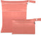 Mr.Brilliant Salmon 2 Pack Wet Dry Bags for Baby Cloth Diapers&Breast Pump Parts,