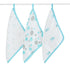 aden + anais washcloth set 3 pack, hide and sea