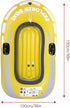 Inflatable Kayak Canoe Portable Boat for 1 Person, Air Rowing Boat for Swimming Pool and Lake Fishing Yellow