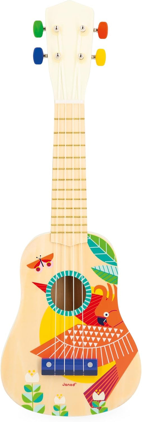 Janod Gioia Ukulele - Colorful Children's Guitar 20" Long for Ages 3 - 5 Years - J07652