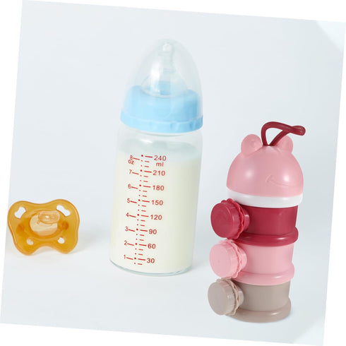 SUPVOX Portable Three Layer Milk Powder Dispenser Travel Friendly Formula Storage Container Airtight Seal Keeps Formula