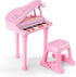 Honey Joy Classical Kids Mini Grand Piano w/ Music Stand & Stool,