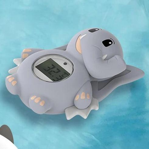 Generic Baby Bath Thermometer, Cute Dinosaur Floating Water Temperature Monitor with Digital LCD Display, Gray