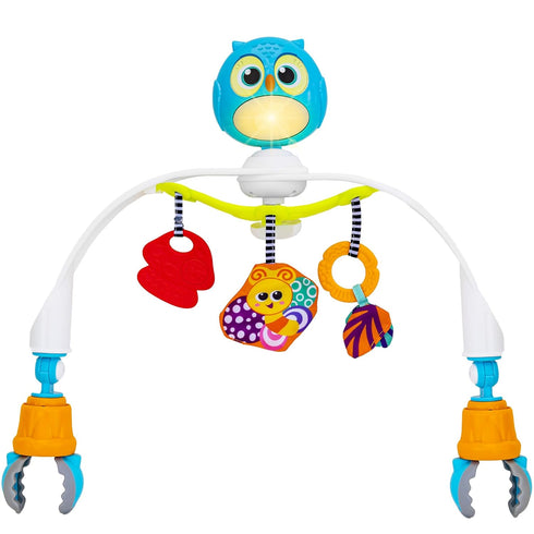 Baby Stroller Arch Toy with Music & Lights - Adjustable Activity Arch & Play Accessories for Infants in Strollers