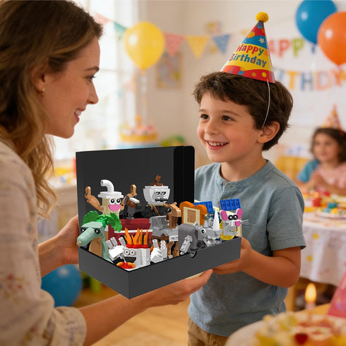 WDYTWFA Set 8-in-1 605 6+, Brainrot Building Blocks - Pieces STEM Learning Construction Toys for Ages Compatible