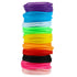 100 Pieces Multicolor Silicone Jelly Bracelets Hair Ties for Women, Random Color (Mixed Style)