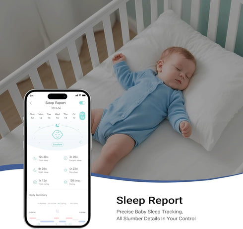 Envilink 1080P 2-Way 8 Upgrade Smart WiFi Baby Camera with APP, Video Baby Monitor with Camera and Audio, Cry