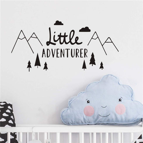 Tribal Mountain Adventure Wall Sticker - Removable Art Decal for Kids Room, Nursery, or Bedroom - Travel Mural QQ198