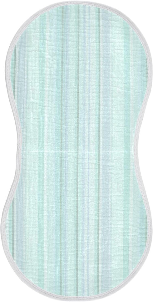 decor gift Cotton Newborns Burp Cloths Soft Touch Blue-Green Stripes Baby Cloth for Babies