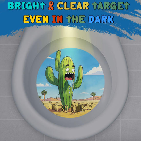 Desert Cactus Themed Potty Training Target for Boys - Fun Toilet Training Aid