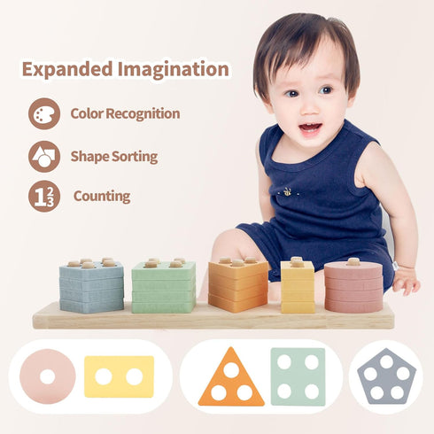 6 18 8 1 Set, LUCKFUTURE Baby Toys to Months, in Montessori Toy Educational Learning Toy for Toddlers Babies Sensory
