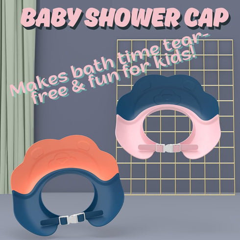 Generic 1-3 Baby Shower Cap - Waterproof Bath Visor for Toddlers Years, Extra Soft Silicone Hair Washing Hat for Kids