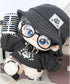 niannyyhouse 20cm Plush Doll Clothes, Hat, Long Sleeve T-Shirt, Pants, Glasses, Necklace, Shoes Demon Outfit
