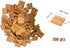 Cayway 100 PCS Mini Red Roof Tiles Model Building Set, 18mm Fake Tiles for DIY Dollhouse Bricks