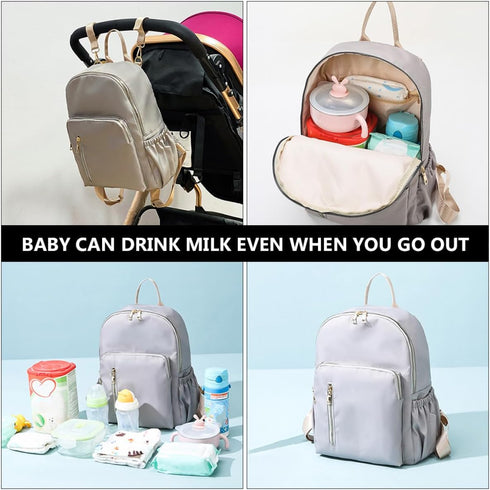 Mommy Backpack Commuting Backpack Large Capacity Waterproof Diaper Bag for Moms with Insulated Bottle Pouch Stroller