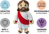 Cozy Jesus - Microwavable & Weighted Plush Stuffed Animal - Heated Plushie for Warmth - Cute, Soft, Toy for Adults