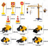 RUIYDZ Construction Cake Topper Large Crane Excavator Traffic Road Sign Cake Toppers Construction Birthday Party
