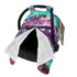 Hcpwzrf Decorative Mosaic Purple and Teal Baby Car Seat Cover & Nursing Cover