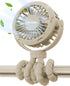 Mini Portable Baby Stroller Fan, 3 Speed Handheld Fan, Battery Operated 360° Flexible Tripod Cooling Fan (Yellow)