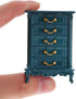 1:24 Toyvian Dollhouse Cabinet Miniature Drawer Cabinet Scale Mini Wood Cabinet Wooden Storage Dresser for Dollhouse