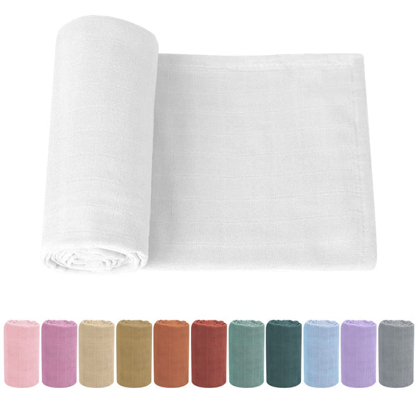 Premium Soft Muslin Cotton Newborn Baby Swaddle Blanket Unisex Swaddle Wrap Silky