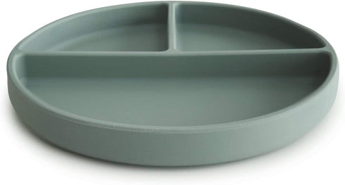 Silicone Suction Plate mushie | BPA-Free Non-Slip Design (Cambridge Blue)