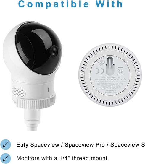 VIKOBESS Baby Monitor Mount, Flexible Camera Holder for Eufy Spaceview, Spaceview Pro, Spaceview S, Also Compatible